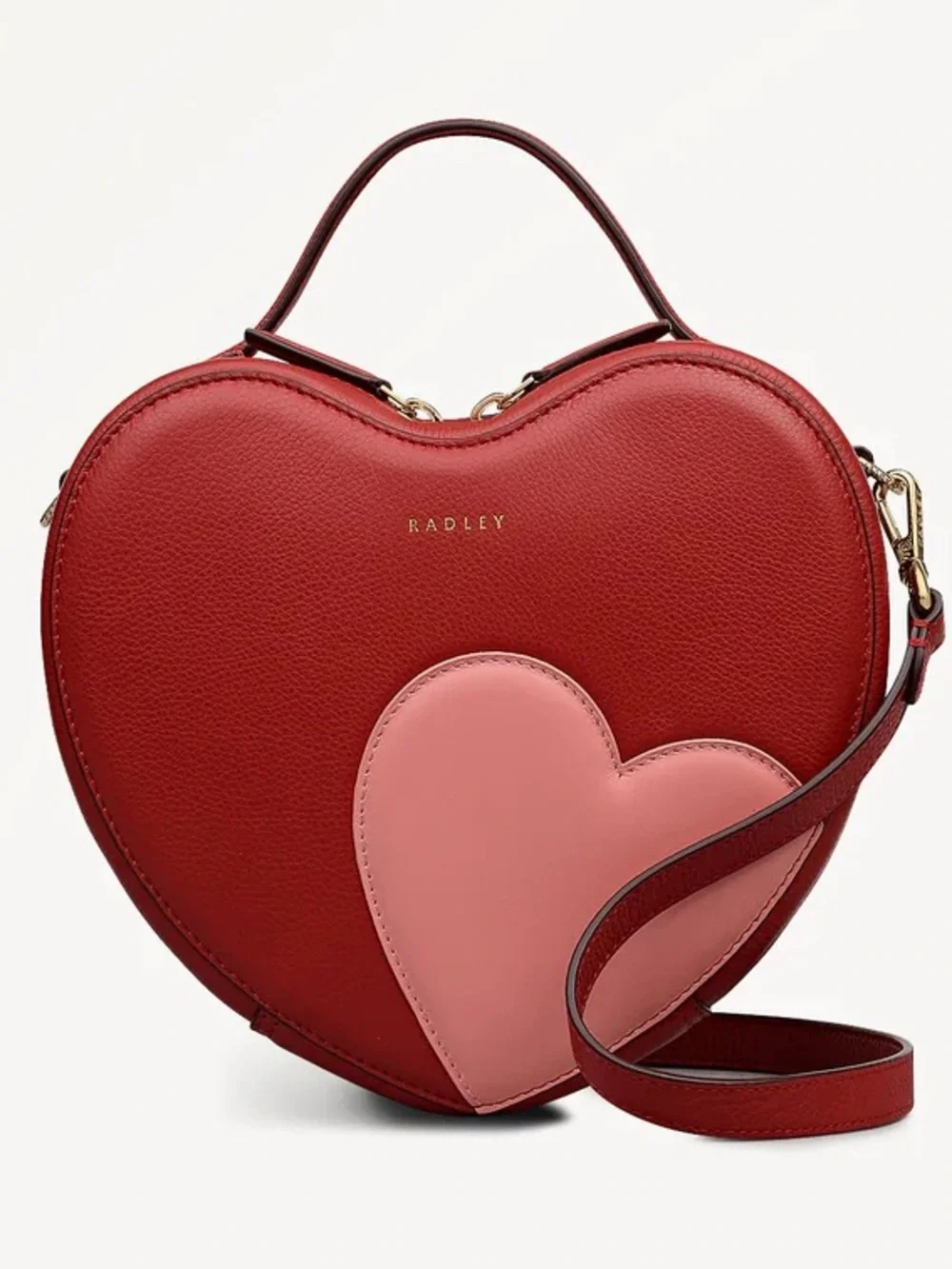 NWT-Radley London-My Love-Small Heart Zip Top Crossbody Bag-$328